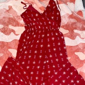 Rue21 red tribal print jumpsuits size M NWT